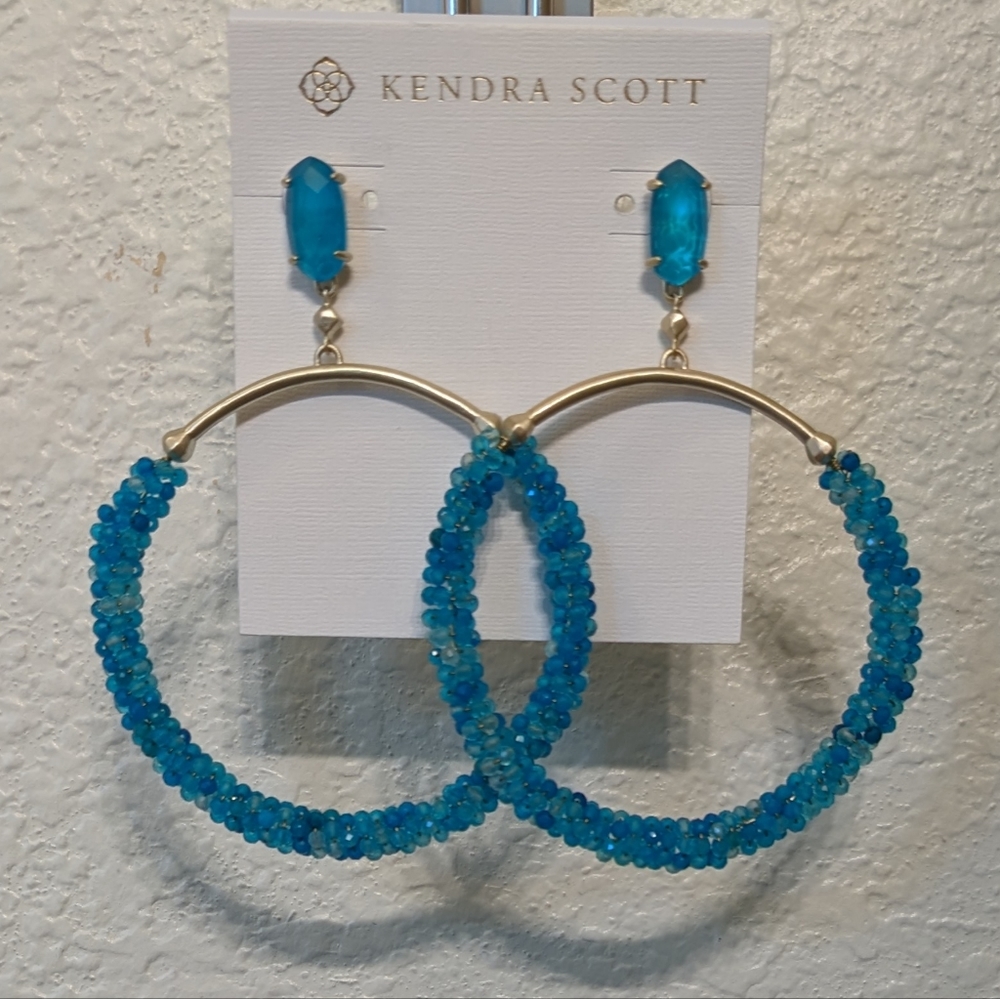 Kendra Scott turquoise hoop earrings